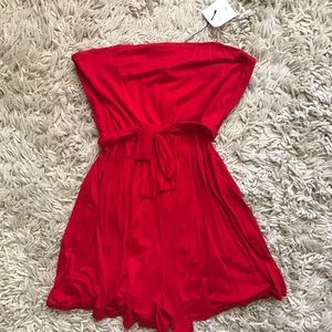Missguided red romper never been worn
